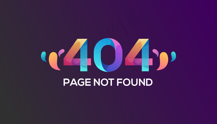 彩色404错误模板eps,ai矢量模版下载
