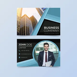 带有形状和照片的公司卡