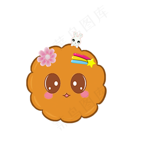 中秋节可爱小月饼可商用元素