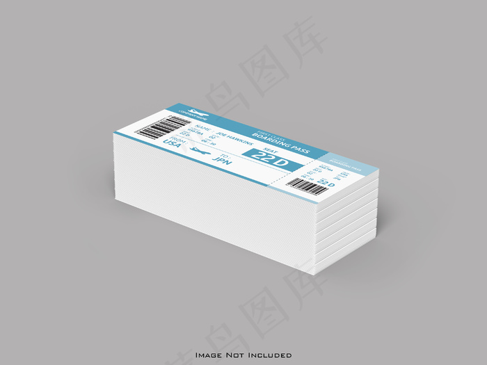 白色车票psd模版下载