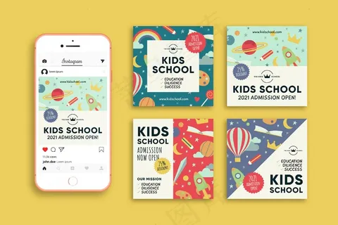 儿童学校入学模板