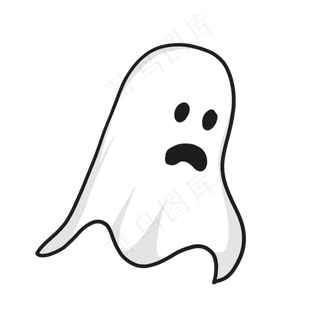 中元节白布幽灵元素