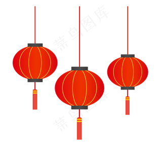 中秋喜庆灯笼元素