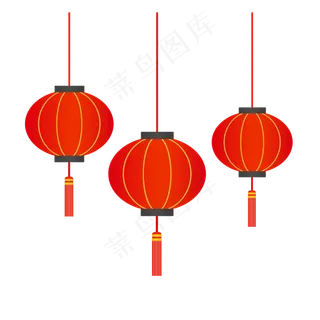 中秋喜庆灯笼元素