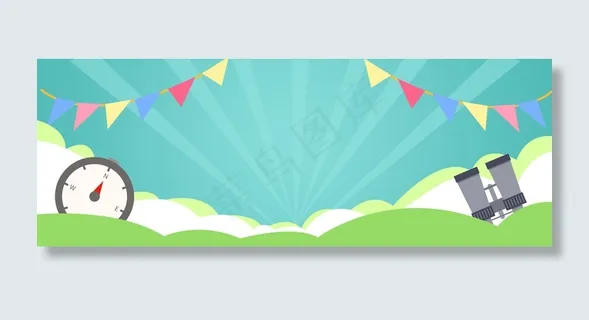 电商淘宝天猫国庆出行季户外用品扁平化风格