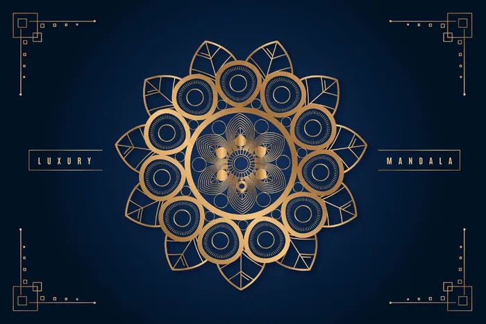 豪华曼荼罗背景eps,ai矢量模版下载