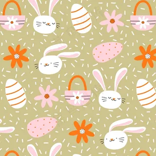 手绘复活节图案