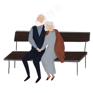 七夕情人节浪漫的幸福的老年夫妻