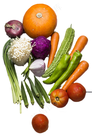 金针菇秋葵南瓜胡萝卜苦瓜西红柿