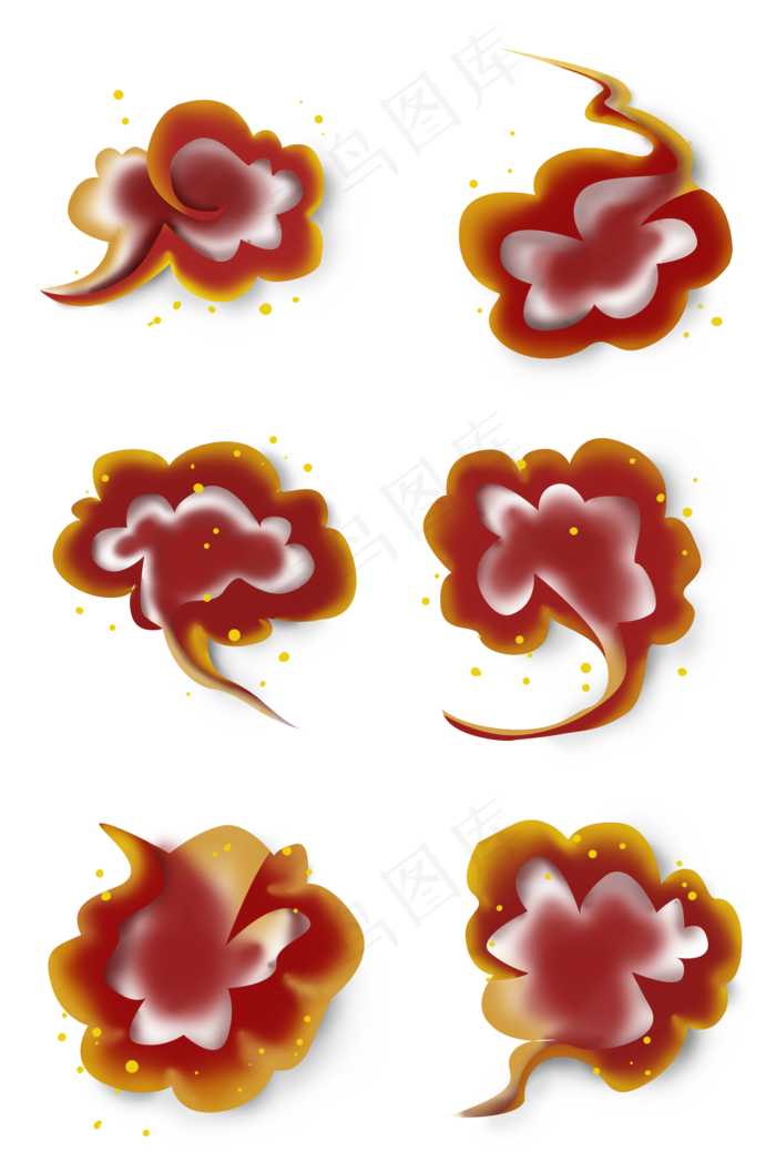 国庆节立体多种祥云(2000X3020(DPI:300))psd模版下载