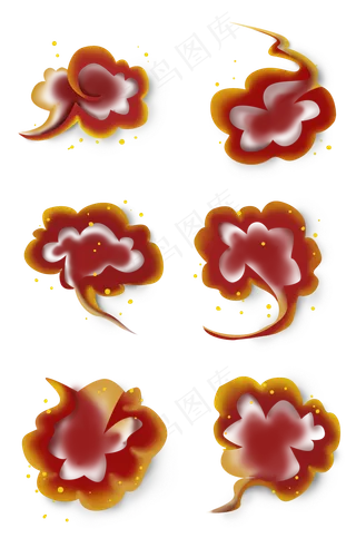 国庆节立体多种祥云