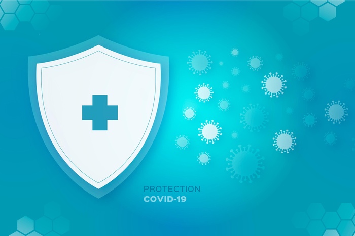 冠状病毒防护罩背景