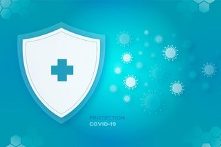 冠状病毒防护罩背景