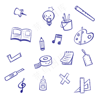 教育用品简单涂鸦