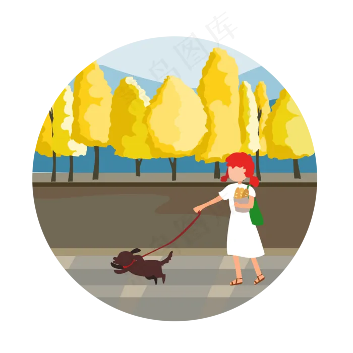 扁平风格旅游生活场景(2000X2000(DPI:300))psd模版下载