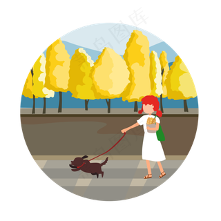 扁平风格旅游生活场景