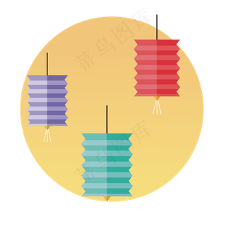 中秋剪纸折纸灯笼