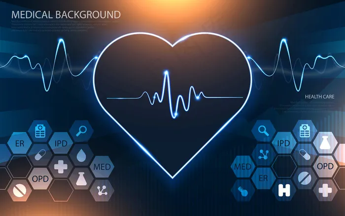 现代医疗技术与创新理念。保健模式医疗创新概念背景设计。eps,ai矢量模版下载