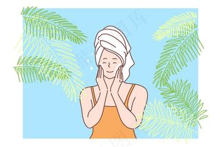 美容、护肤、保健、化妆、广告、化妆品概念