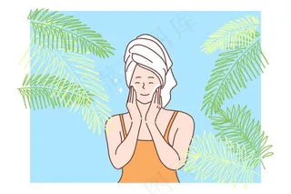 美容、护肤、保健、化妆、广告、化妆品概念