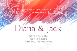 摘要结婚卡请柬模板