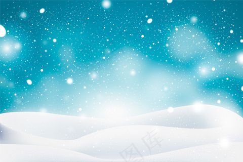 逼真的降雪背景设计