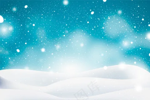 逼真的降雪背景设计