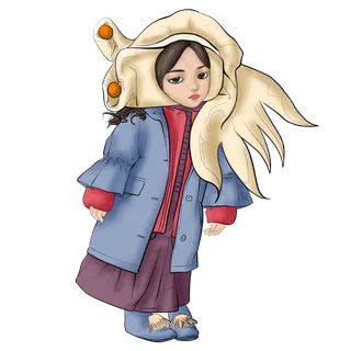 立冬浅蓝色羽绒服饺子娃娃 立冬浅蓝色羽绒服饺子娃娃