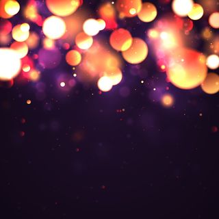 喜庆的紫色和金色发光背景与五颜六色的波克灯