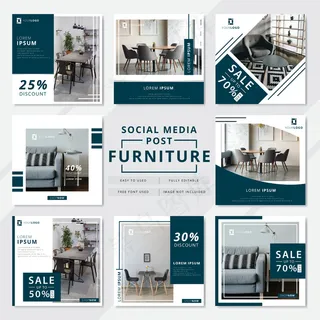 家具贴社交媒体模板