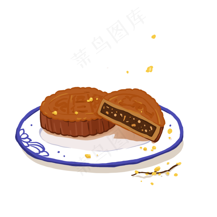 中秋节美食月饼(2000X2000)