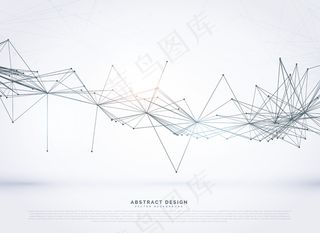 抽象几何现代线框背景