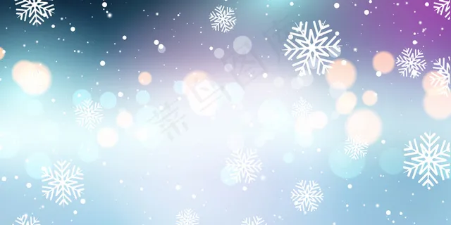 圣诞雪花和博克灯横幅banner 圣诞雪花和博克灯横幅banner