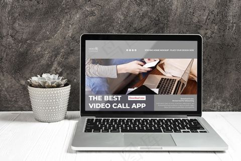 空白屏幕概念模型样机