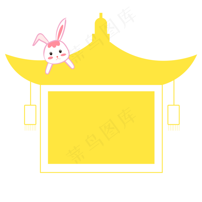 中秋房子边框(2000X2000(DPI:300))psd模版下载