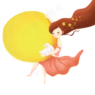 时尚的女孩免抠图