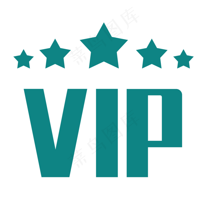 扁平化VIP蓝色会员标志