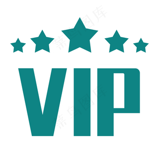 扁平化VIP蓝色会员标志