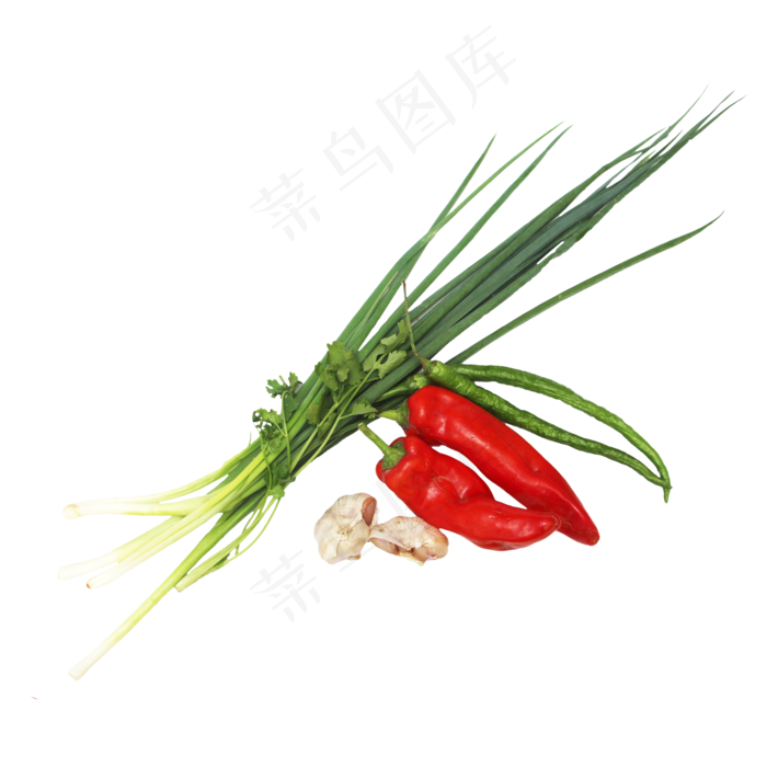 油麦菜辣椒大蒜组合