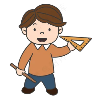 手绘矢量教师节卡通老师