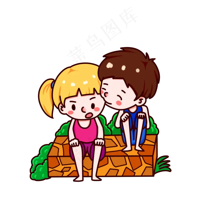 情人节可爱情侣咬耳朵