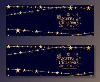 圣诞快乐横幅banner装饰模板