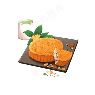 中秋节五仁月饼摆放组合