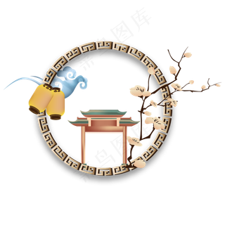 中国风金色边框装饰