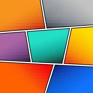 空半色调连环画模板页