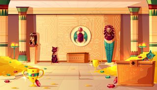 矢量埃及金字塔卡通背景