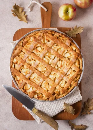 感恩节的美味苹果派