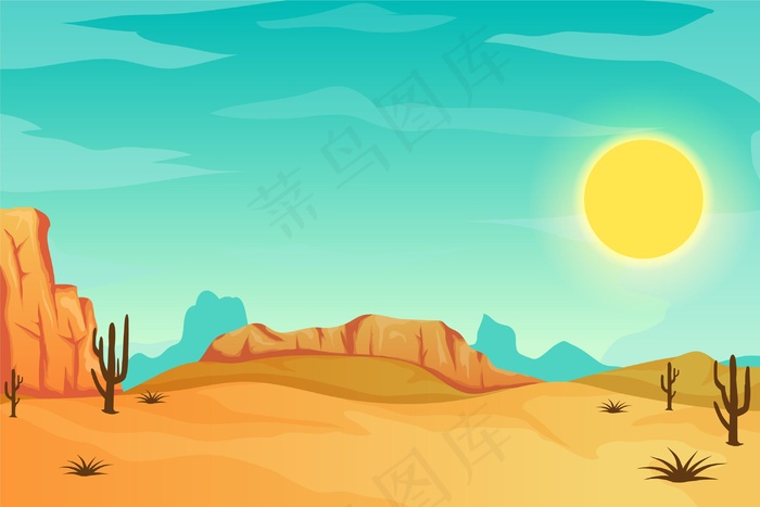 沙漠景观-视频会议背景