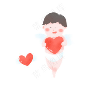 可爱七夕情人节丘比特
