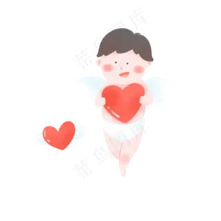 可爱七夕情人节丘比特